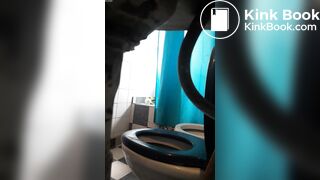 gorgeous teen caught using public toilet voyeur