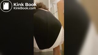 Girl small poops her diaper under her swimsuit