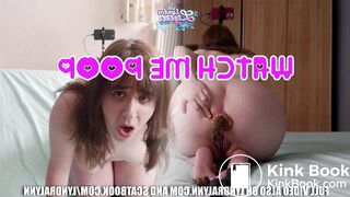 Watch me poop - masturbating with my shit