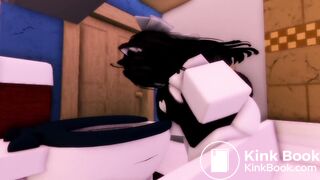 Roblox girl clogs a toilet