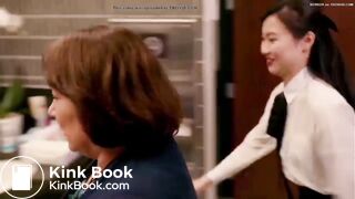 Constipated woman scene