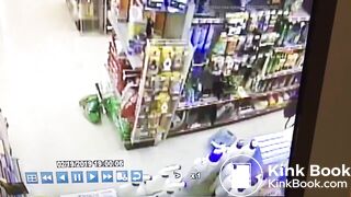 She shitting in a store