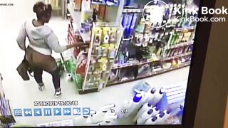 She shitting in a store