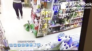 She shitting in a store