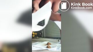 Ebony poops in Storage Facility
