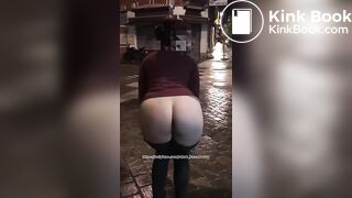 Drunk girl public liquid wet fart shit..