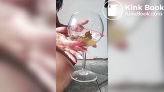 Hot girl making shit drink