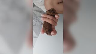 20241117 smelling my beautiful turd