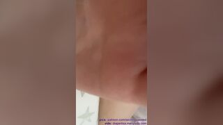 Girl poops her pull up after walking around