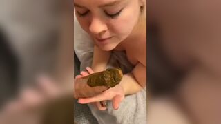 Sucking the shit off his dick