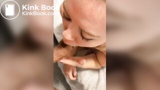 Sucking the shit off his dick