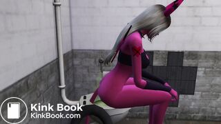 ... takes a dump in a dirty bathroom