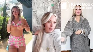 Blonde influencer toilet poop