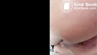 Blonde influencer toilet poop