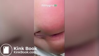 Blonde influencer toilet poop