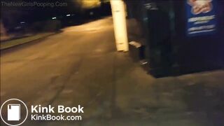 One of my favorite scat girl shitting outside