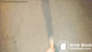 One of my favorite scat girl shitting outside