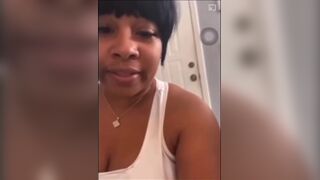 Ebony girl pooping on bucket