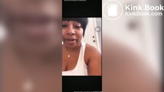 Ebony girl pooping on bucket