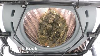 Huge fishnet leggings poop