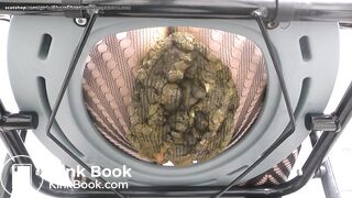 Huge fishnet leggings poop