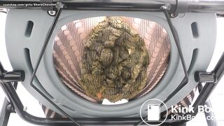 Huge fishnet leggings poop