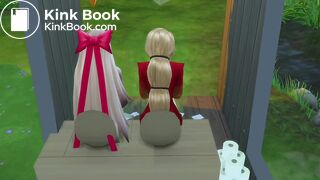 Charlie and Vaggie take a dump in a outhouse