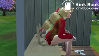 Charlie and Vaggie take a dump in a outhouse