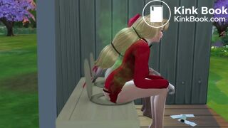 Charlie and Vaggie take a dump in a outhouse