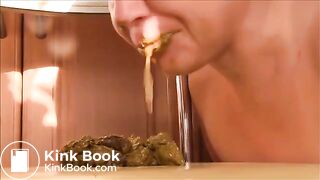 Consuming feces..