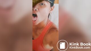 Shitting on asian girlfriends face