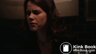 Dr Rose Cotter using the bathroom at a party