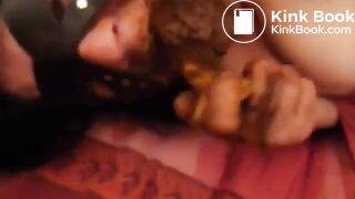 Sucking shit off cock and buttplug