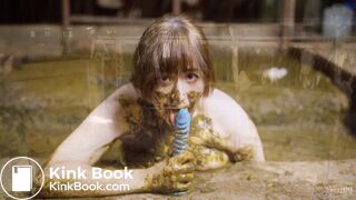 Stationed in the cowshed - german girl in cowshit