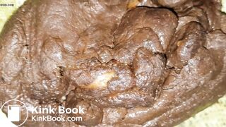 Big poop in yellow panties and dress