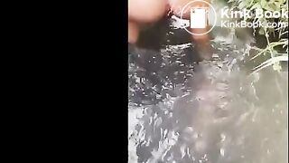 A poo in a stream..