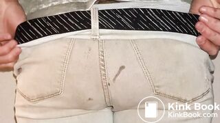 Sloppy Gray Jeans Poop