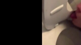 Public toilet lick - video 4