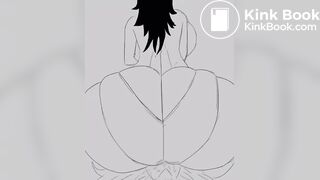 Big ass fart and shit on face animation