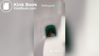 Hot blonde takes a dump