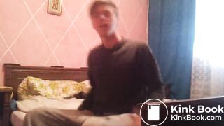 Hot Twink Pooping on His Bed