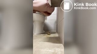 Shit on public bathroom floor - video 2