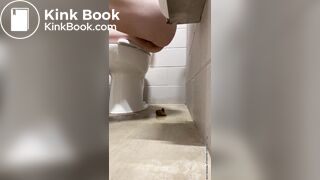 Shit on public bathroom floor - video 2