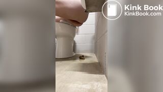 Shit on public bathroom floor - video 2