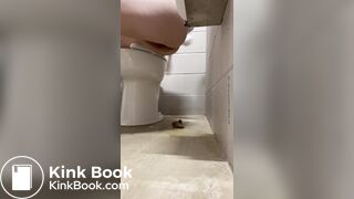 Shit on public bathroom floor - video 2