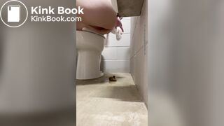 Shit on public bathroom floor - video 2