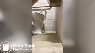 Shit on public bathroom floor - video 2