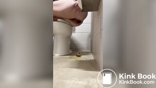 Shit on public bathroom floor - video 2