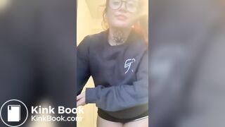 Hot alternative girl shitting