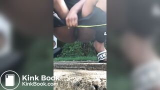 black bbw shits next to car